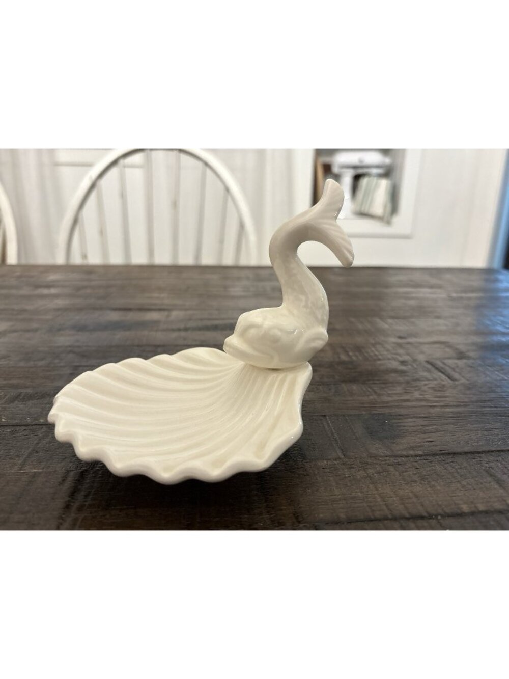 Vintage HOLLAND MOLD Ceramic Koi Fish Shell Soap Trinket Dish MCM